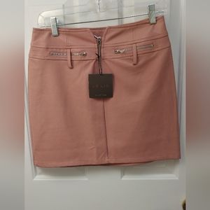 Super cute pink faux leather skirt